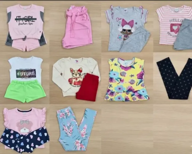 Lote roupa de menina tamanho 8