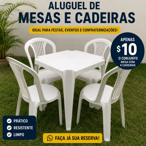 Aluguel de Mesas e Cadeiras