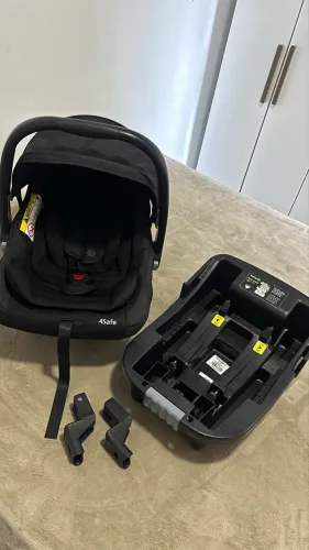 Bebê conforto Safety 1st - 4 safe + base para carro + engate para carrinho