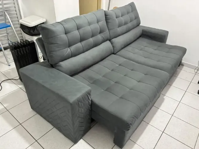 Sofá Retrátil E Reclinável 2,50m Molas Ensacadas Max Spring. (USADO)