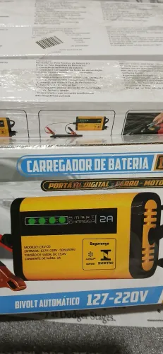 Carregador Smart de bateria carro e moto (novos)
