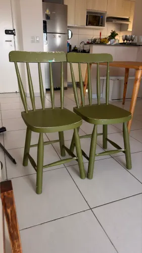 Par de Cadeiras Madeira Maciça 