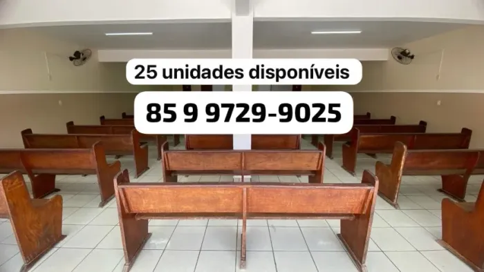 Bancos de Madeira Maciça (Igreja/Auditório/Eventos) - Lote com 25 und