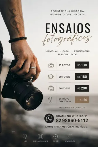 Registre seus melhores momentos (fotos profissionais)