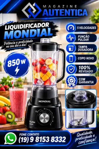 LIQUIDIFICADOR MONDIAL (55L-26)