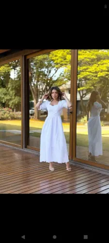 Vestido branco longo