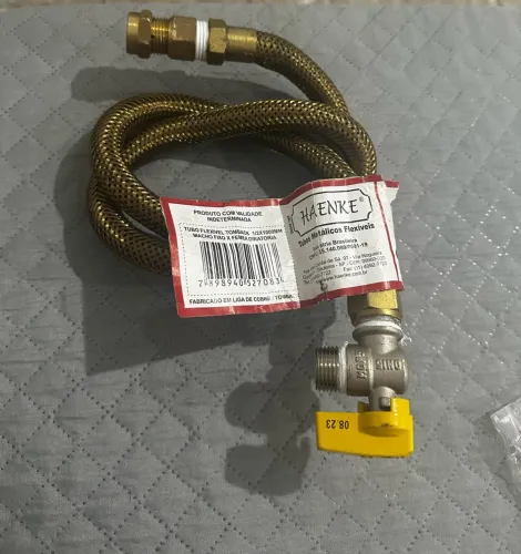 Mangueira Cobre Haenke Nbr 14177 Instalação Gás Gn Ou Glp