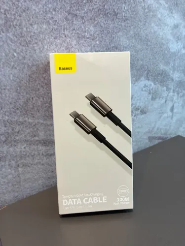Cabo Baseus Tungsten Gold Type-C para Type-C de 100W