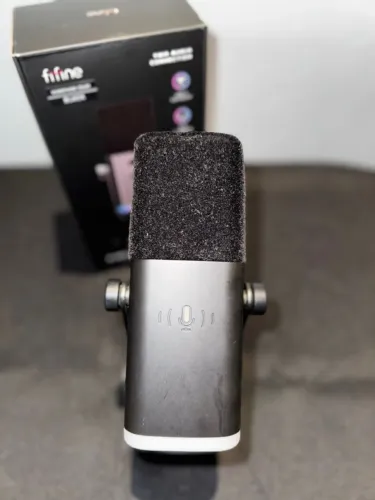 microfone fifine dinâmico usb/xlr preto