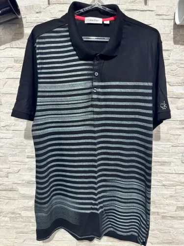 Camisa Polo Calvin Klein preta