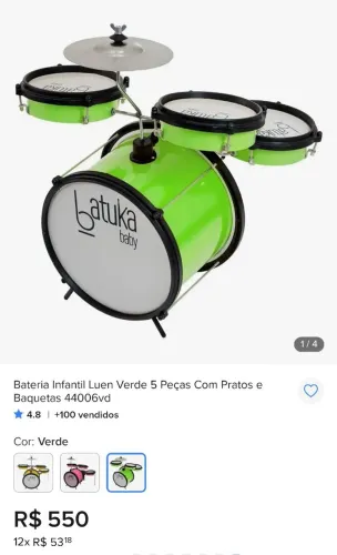 BATERIA BATUKA BABY
