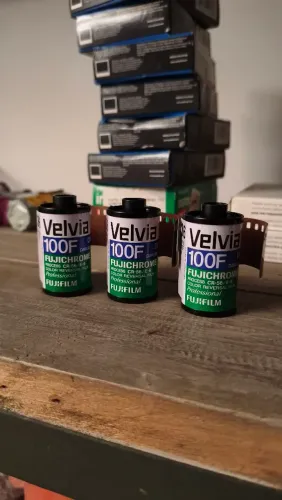 3x Filme Positivo Fuji Fujichrome Velvia 100f 36p