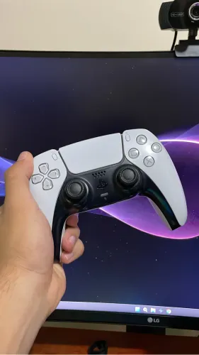 Controle dualsense branco com hall effect (anti drift)