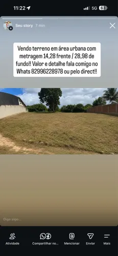 Vendo terreno área urbana