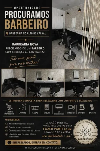 Estamos procurando barbeiro 