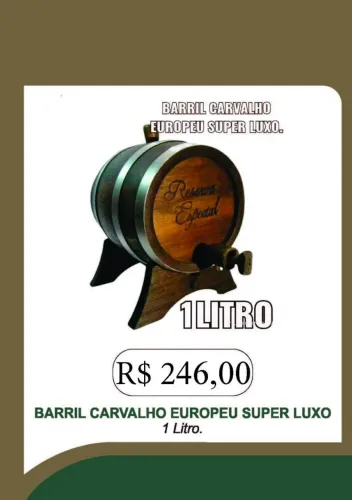 BARRIL DE 1 LITRO CARVALHO