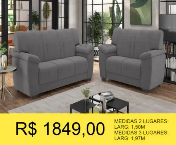 ESTOFADO 3X2 LUGARES A PRONTA-ENTREGA 