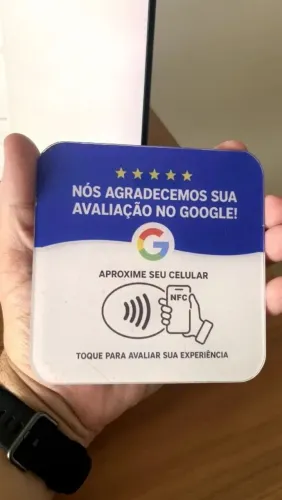 Placa Avaliação Google NFC em Acrílico
