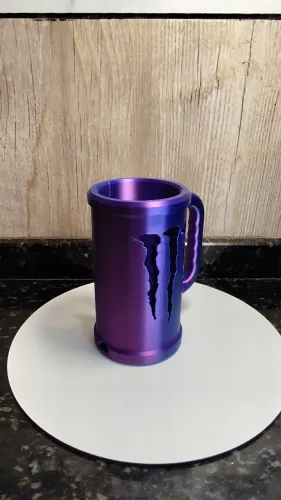 Porta Lata Duo Color Roxo Azul Estilizado Impressão 3D