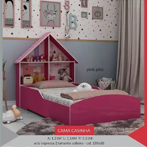 CAMA CASINHA SOLTEIRO
