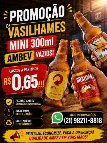 Garrafa de cracudinha Ambev 300ml