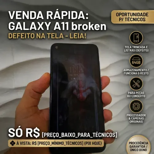 GALAXY A11 FUNCIONA TUDO - DISPLAY RUIM