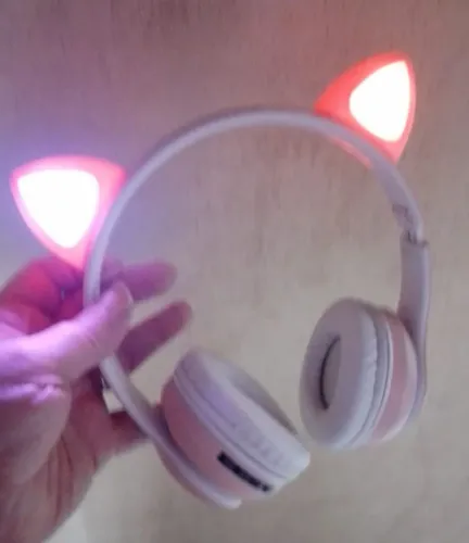Headphones Lehmox Rosa com LED