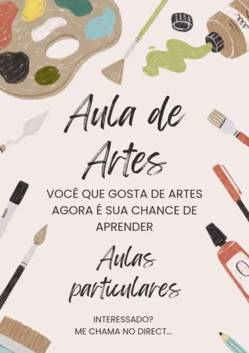 Aula de Artes, desenho e pintura