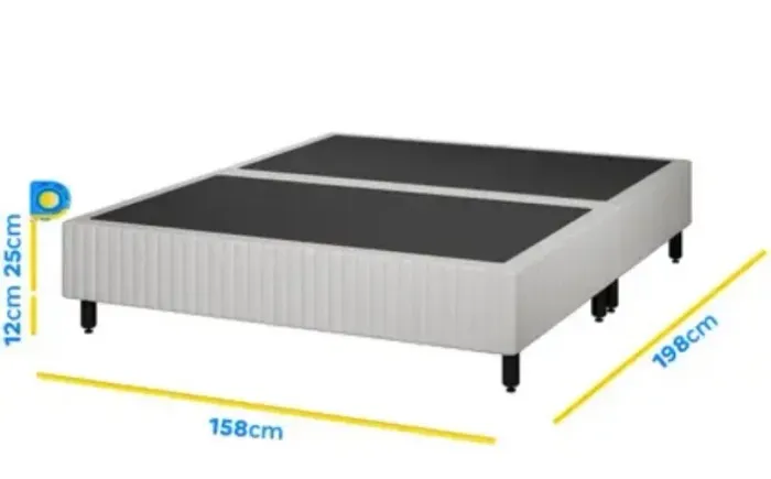 Base Cama Box Queen Plumatex Bipartido Magnum Maxx