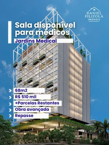 Repasse de Sala Comercial no Jardins Medical - 68m2