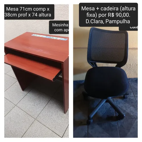 Mesa para computador + cadeira fixa