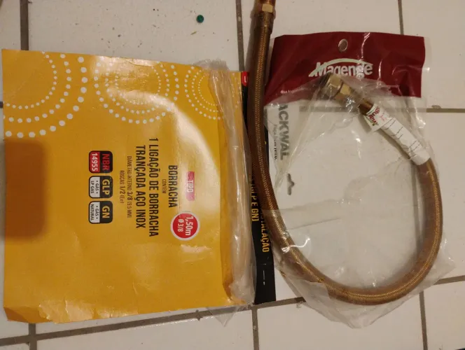 Ligacao de borracha Trançada Aço Inox