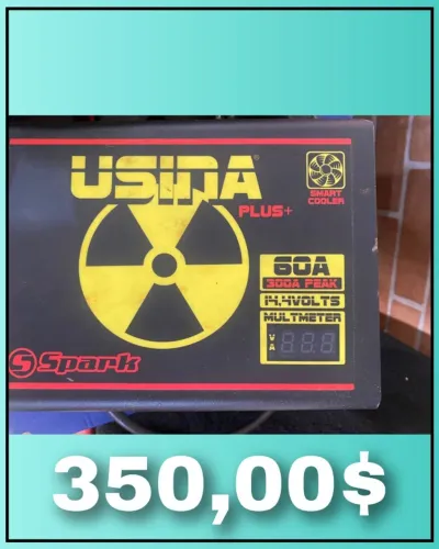 fonte usina+ 60 ah plus com regulagem de voltagem 