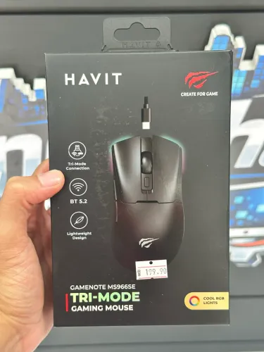 Mouse gamer sem fio Havit 