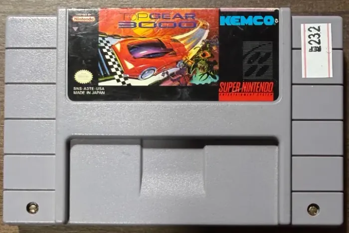 Top Gear 3000 Original SNES Super Nintendo 232