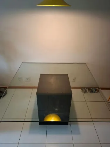 Mesa de Vidro com Base da Tok&Stok