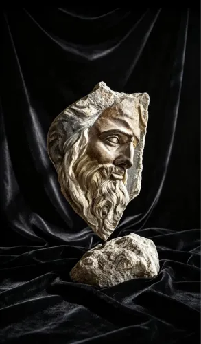 Pintura sobre granito escultura 