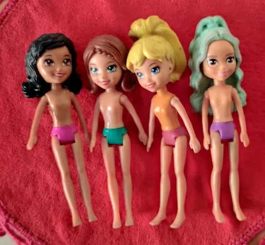 Lote com 4 Bonecas Polly Pocket Originais Mattel