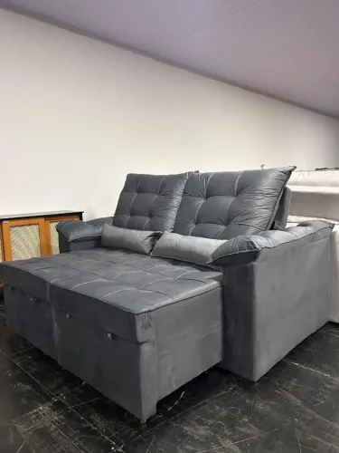 Sofá retrátil e reclinável molas ensacadas - espuma D-33 Novo a pronta entrega 