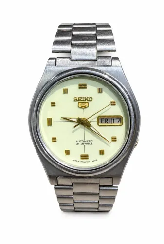 Relógio Seiko 5 Automático Amarelo Raro Snxm19 7s26 Original