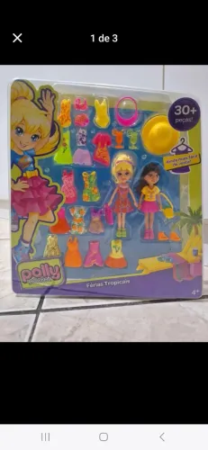 Kit polly com 2 bonecas e mais de 30 acessórios