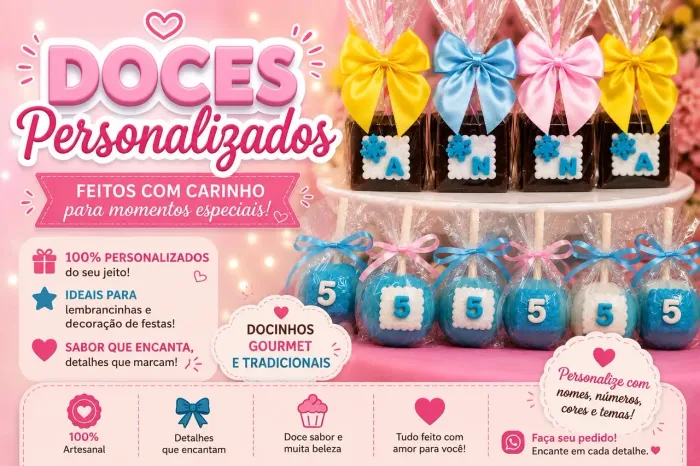 Doces personalizados e Tradicionais