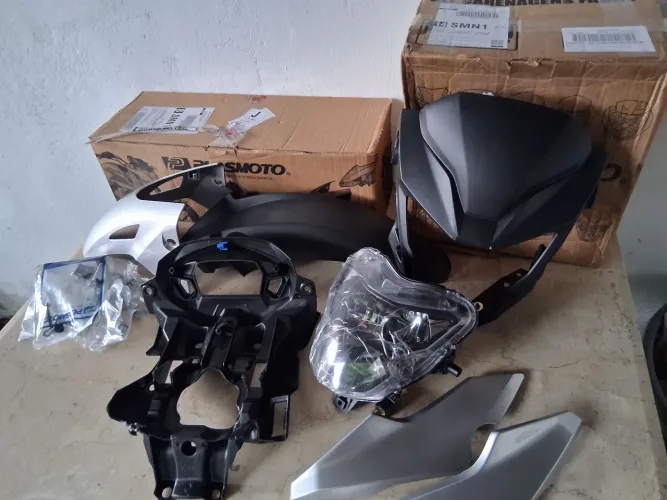 ? FRENTE + PARALAMA CG 160 2025 PRATA FORCE - NOVO ?