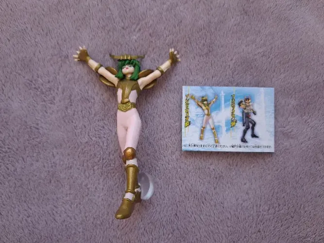 Figura gashapon Shun de Andromeda v2 Dourado, Saint Seiya, Cavaleiros do Zodiaco, HGIF
