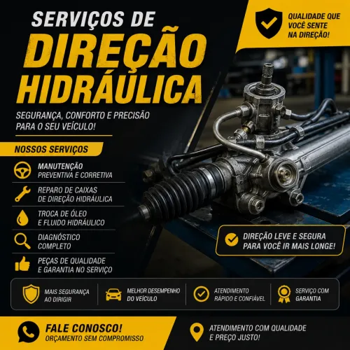 Serviços de Direção hidráulica e elétrica