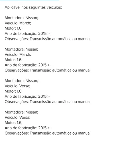 Radiador Nissan March/Versa 2015