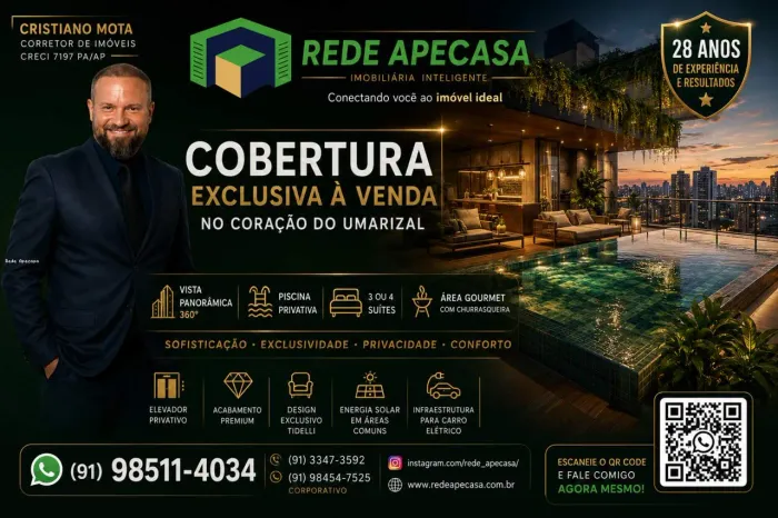 Quadra Garden por Tidelli Aptos 3 Suítes Umarizal Belém