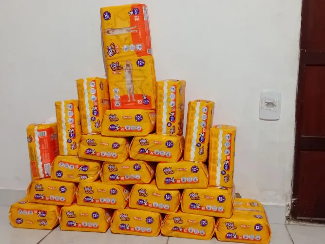Fraldas descartáveis tamanho XXG