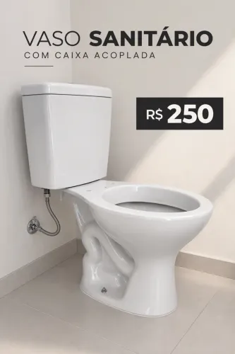 Vaso sanitário com caixa acoplada