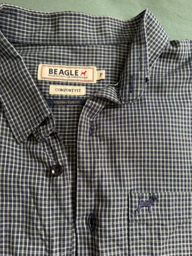 Camisa Beagle manga longa, algodão egípcio 